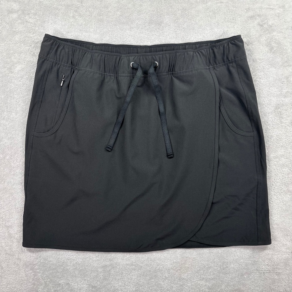 Patagonia Fleetwith Skort Womens Medium Black Athletic Skirt Stretch Pockets